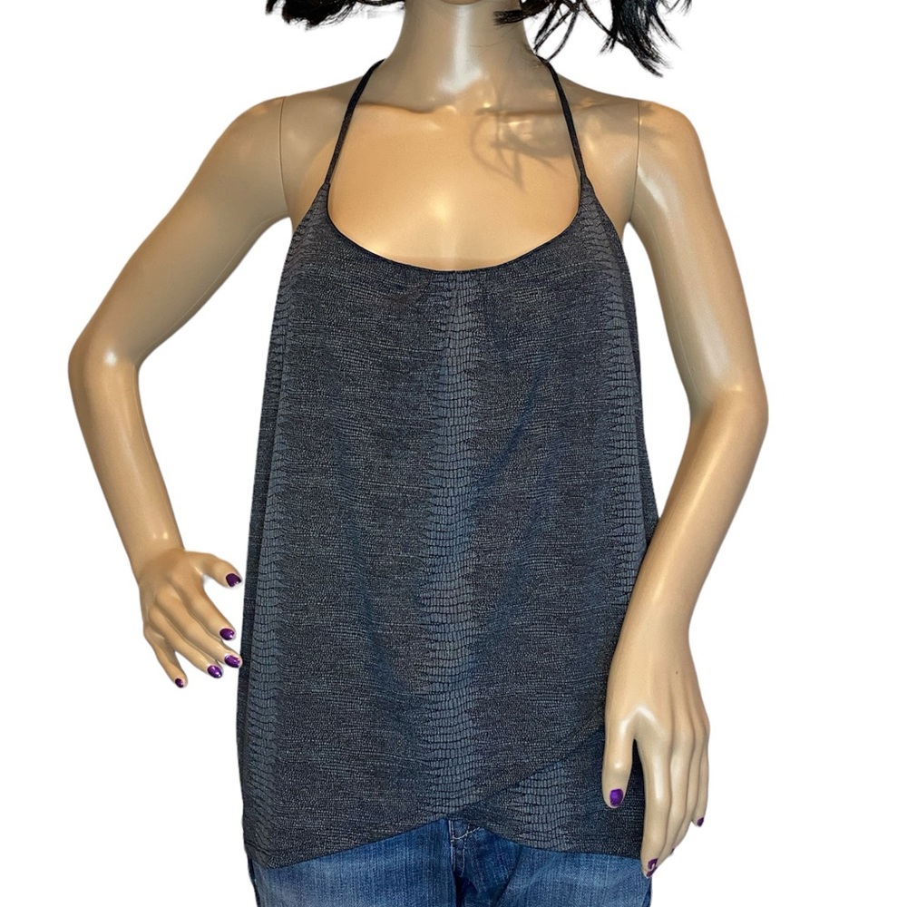 Calvin Klein Spaghetti T-Strap Sexy Shimmery Sleeveless Blouse Top Sz Medium EUC